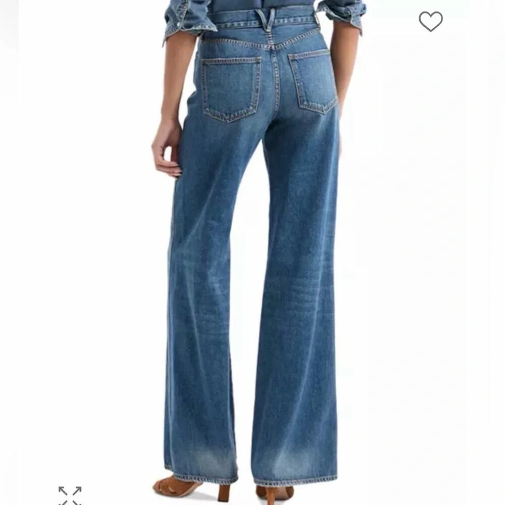 Veronica Beard Jeans Womens 27x32 Kasey Wide Leg Mid Rise City Stroll USA Made - Picture 13 of 13